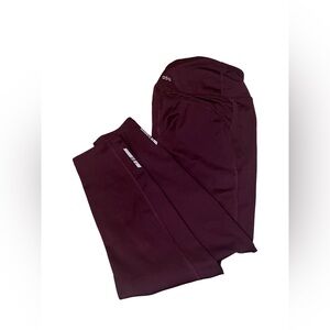 DSG running leggings- eggplant- medium